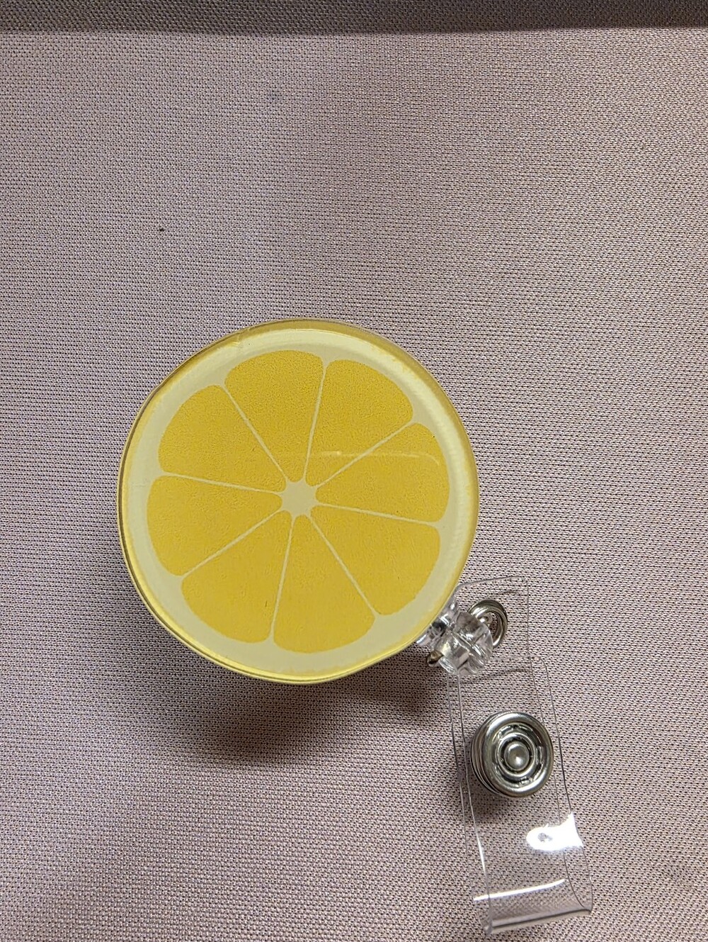 Yellow Lemon Slice Badge Reel